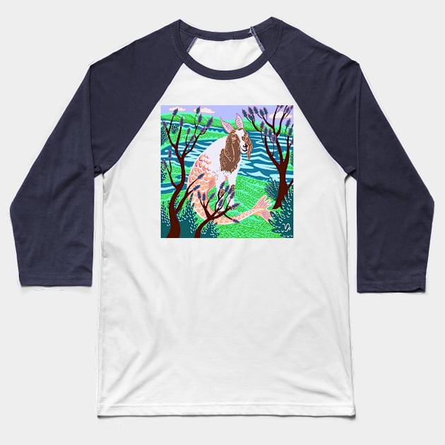 Capricorn Baseball T-Shirt by Les Gentils